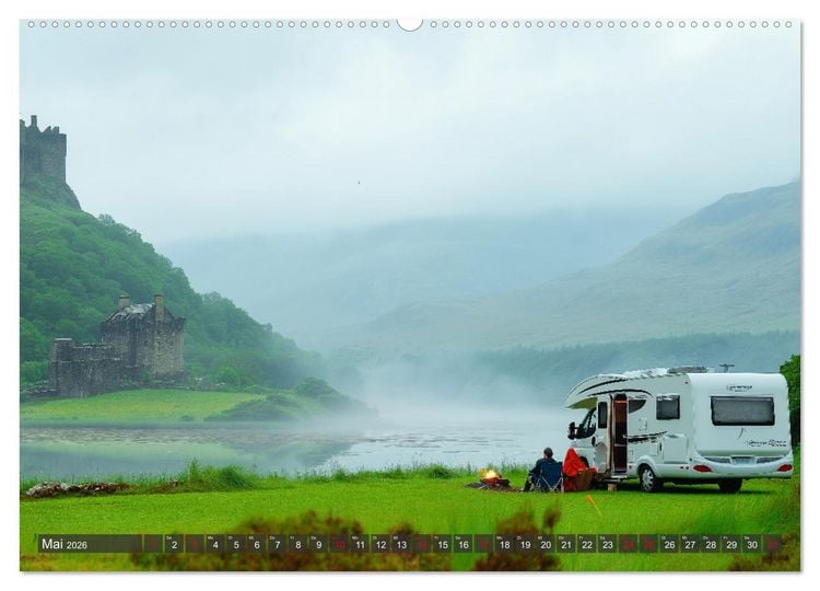 Produktbild: Abenteuer Wildcamping - Mit dem Camper um die Welt (hochwertiger Premium Wandkalender 2026 DIN A2 quer), Kunstdruck in Hochglanz