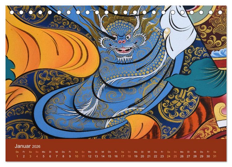 Produktbild: Buddhistische G&ouml;tter, G&ouml;tzen und D&auml;monen (Tischkalender 2026 DIN A5 quer), CALVENDO Monatskalender