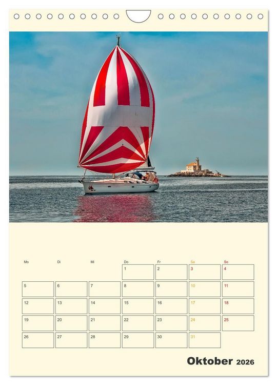 Produktbild: Segeln bis zum Horizont (Wandkalender 2026 DIN A4 hoch), CALVENDO Monatskalender
