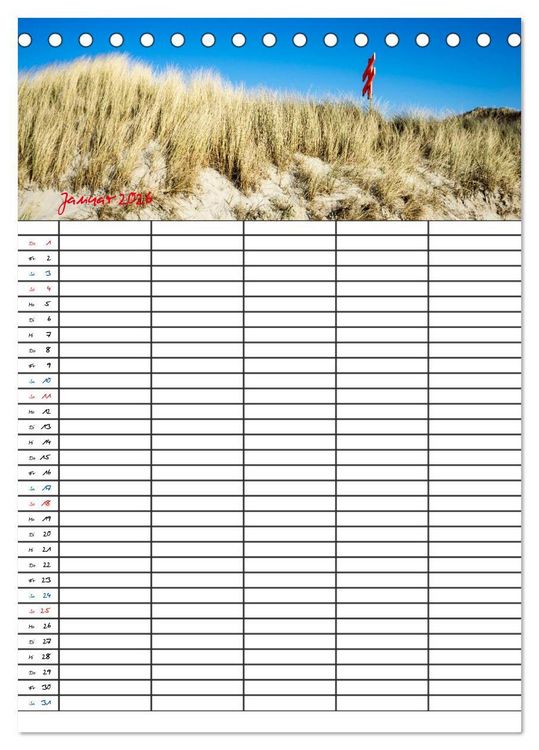 Produktbild: JUIST - DIE NORDSEEINSEL (Tischkalender 2026 DIN A5 hoch), CALVENDO Monatskalender