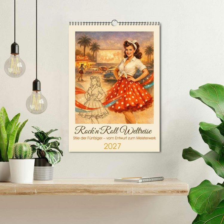 Produktbild: Rock'n'Roll Weltreise (Wandkalender 2027 DIN A3 hoch), CALVENDO Monatskalender