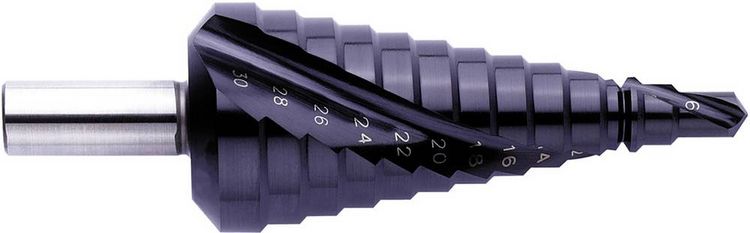 Produktbild: Exact 796 / 07023 HSS Stufenbohrer Gesamtl&auml;nge 98mm TiAIN 3-Fl&auml;chenschaft 1St.