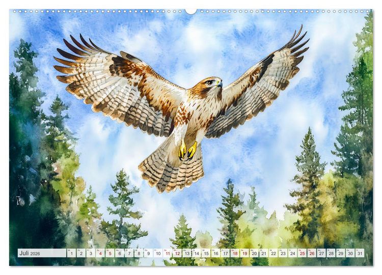 Produktbild: Wildtiere Europas - Farbwelt der heimischen Fauna (hochwertiger Premium Wandkalender 2026 DIN A2 quer), Kunstdruck in Hochglanz