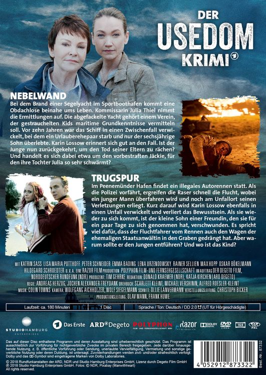 Produktbild: Der Usedom-Krimi Teil 4+5: Nebelwand/Trugspur [1 DVD]