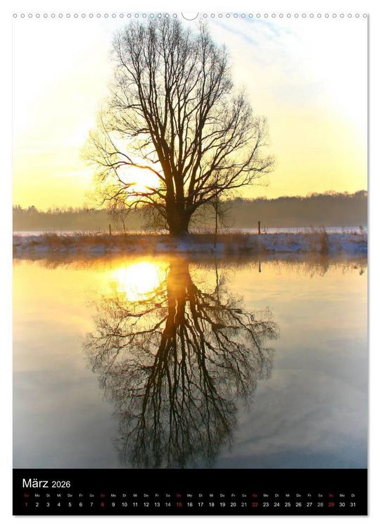 Produktbild: Gespiegelte Natur (Wandkalender 2026 DIN A2 hoch), CALVENDO Monatskalender