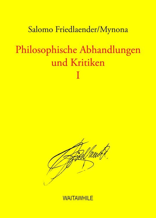 Produktbild: Philosophische Abhandlungen und Kritiken 1