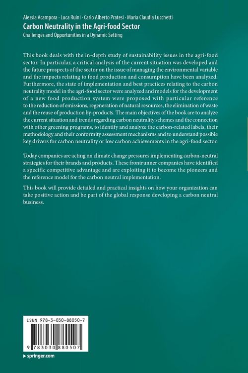 Produktbild: Carbon Neutrality in the Agri-food Sector