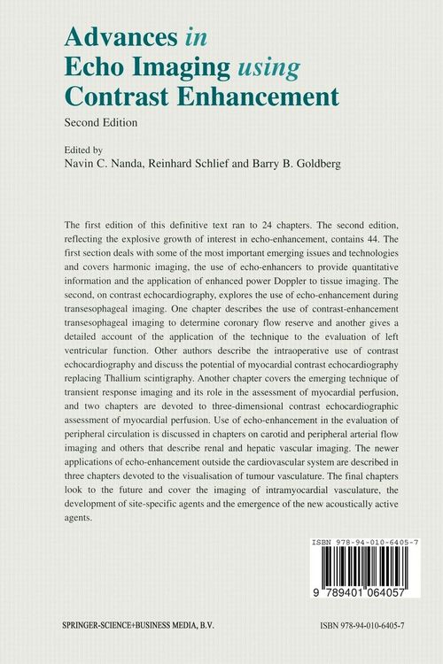 Produktbild: Advances in Echo Imaging Using Contrast Enhancement