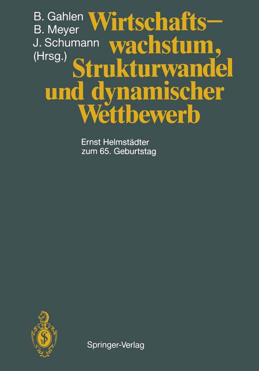 Produktbild: Wirtschaftswachstum, Strukturwandel und dynamischer Wettbewerb