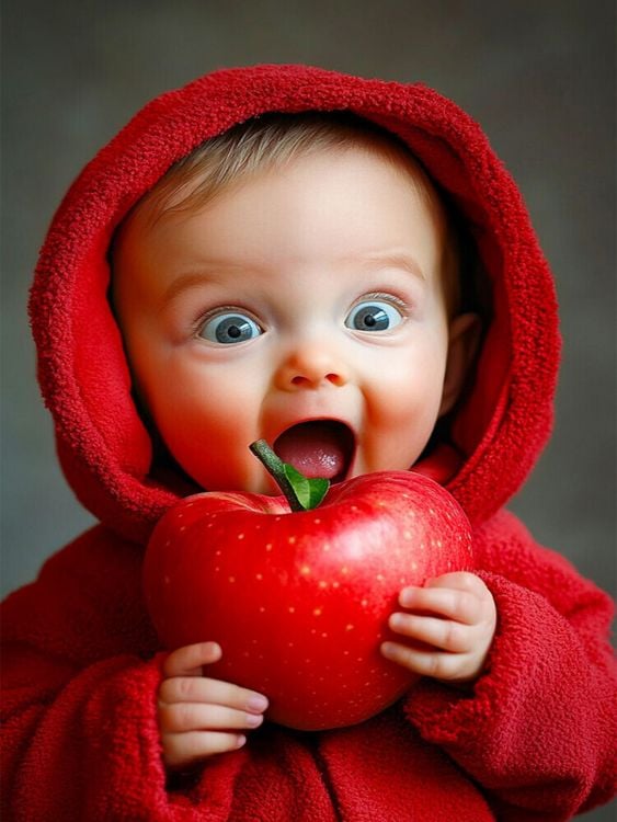 Produktbild: CALVENDO Puzzle Ein Motiv aus dem Kalender Babys in Bestform - Lustige Fr&uuml;chtchen | 1000 Teile Lege-Gr&ouml;&szlig;e 64x48cm Foto-Puzzle f&uuml;r gl&uuml;ckliche Stunden