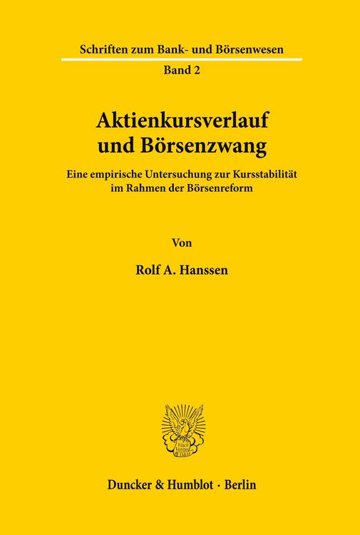 Produktbild: Aktienkursverlauf und B&ouml;rsenzwang.