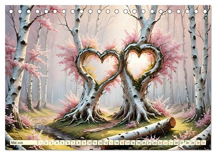 Produktbild: Birken Liebensw&uuml;rdige B&auml;ume (Tischkalender 2026 DIN A5 quer), CALVENDO Monatskalender