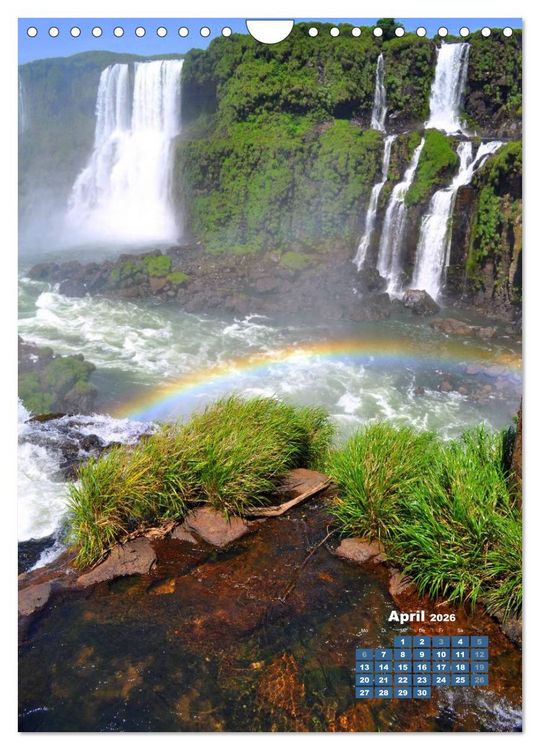 Produktbild: Wasserf&auml;lle S&uuml;damerikas - Iguazu Wasserf&auml;lle (Wandkalender 2026 DIN A4 hoch), CALVENDO Monatskalender