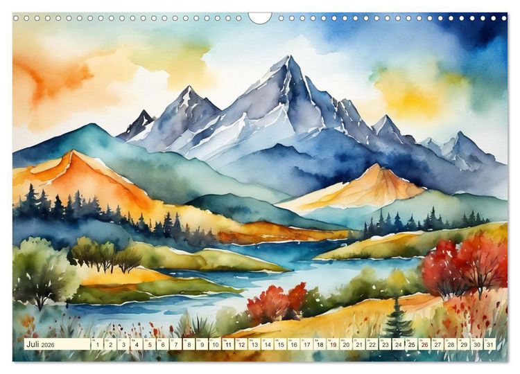 Produktbild: Sehnsucht Berge (Wandkalender 2026 DIN A3 quer), CALVENDO Monatskalender