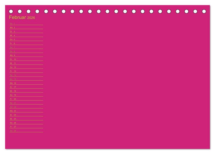 Produktbild: Bastel-Geburtstagskalender pink / Geburtstagskalender (Tischkalender 2026 DIN A5 quer), CALVENDO Monatskalender