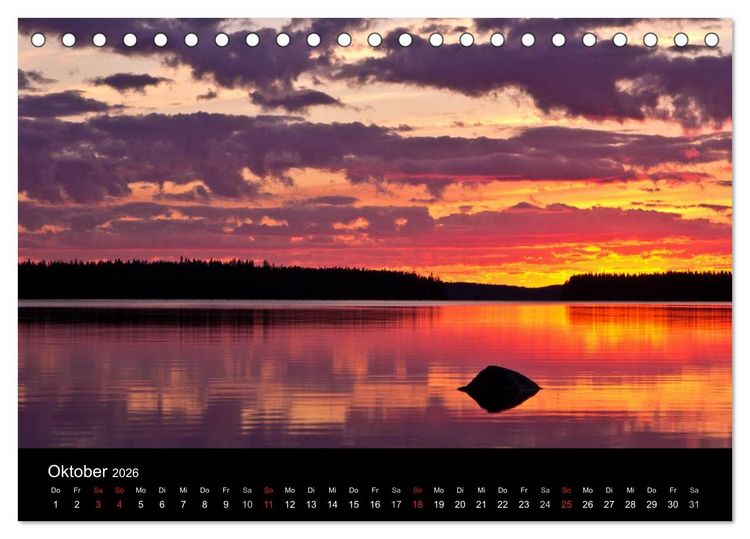 Produktbild: Finnland - Land der tausend Seen (Tischkalender 2026 DIN A5 quer), CALVENDO Monatskalender