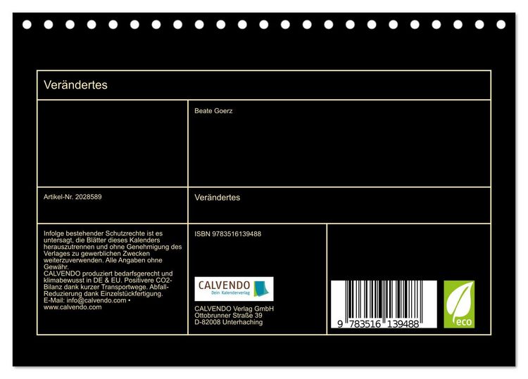 Produktbild: Ver&auml;ndertes (Tischkalender 2026 DIN A5 quer), CALVENDO Monatskalender