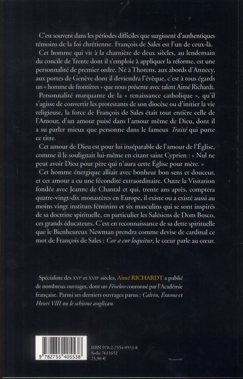 Produktbild: Francois de sales et la contre