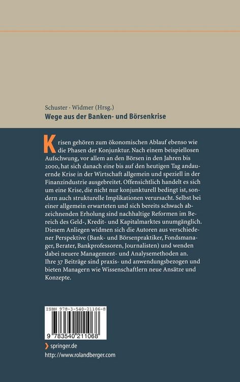 Produktbild: Wege aus der Banken- und B&ouml;rsenkrise