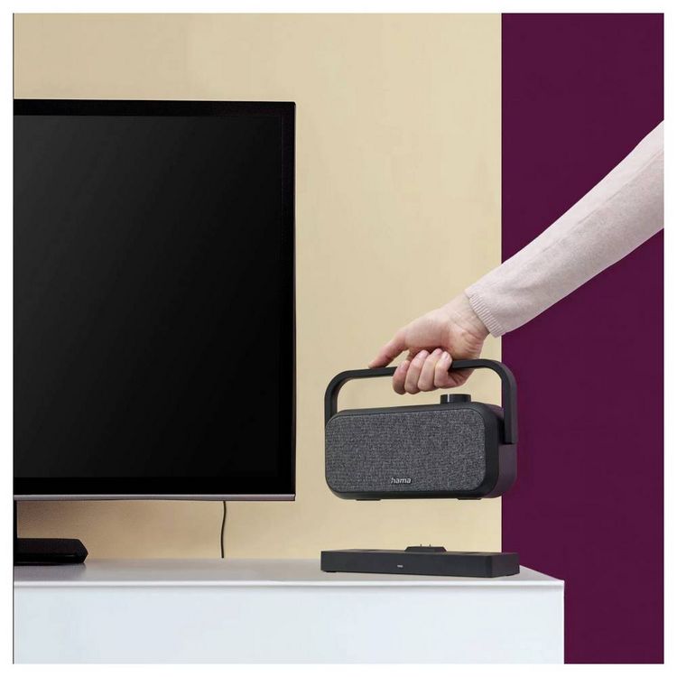 Produktbild: Hama TV-Lautsprecher AUX, USB Schwarz, Grau