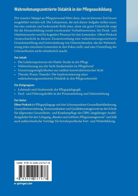 Produktbild: Wahrnehmungszentrierte Didaktik in der Pflegeausbildung