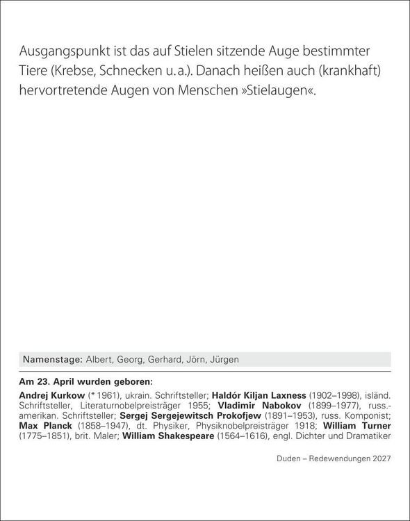 Produktbild: Duden Das Salz in der (Buchstaben-)Suppe Tagesabrei&szlig;kalender 2027 - Redewendungen und ihre Bedeutung