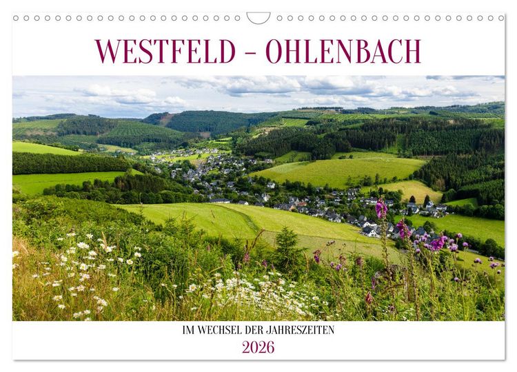 Produktbild: Westfeld-Ohlenbach im Wechsel der Jahreszeiten (Wandkalender 2026 DIN A3 quer), CALVENDO Monatskalender