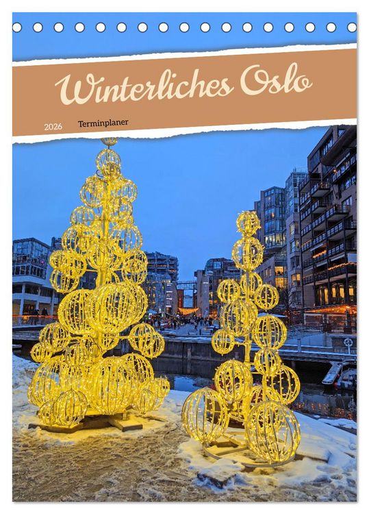 Produktbild: Winterliches Oslo - Terminplaner (Tischkalender 2026 DIN A5 hoch), CALVENDO Monatskalender