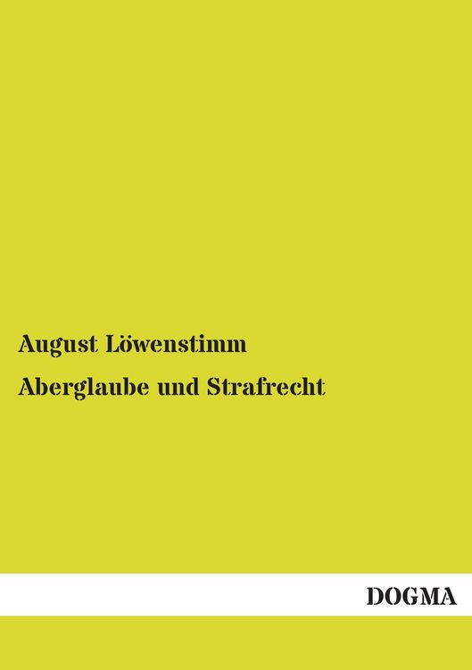 Produktbild: Aberglaube und Strafrecht