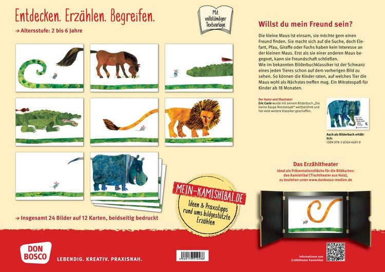 Produktbild: Die kleine Maus sucht einen Freund. Kamishibai Bildkartenset