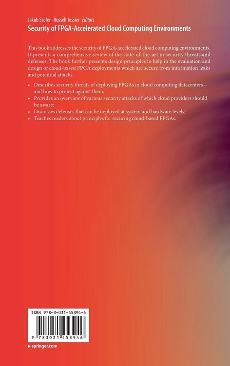 Produktbild: Security of FPGA-Accelerated Cloud Computing Environments