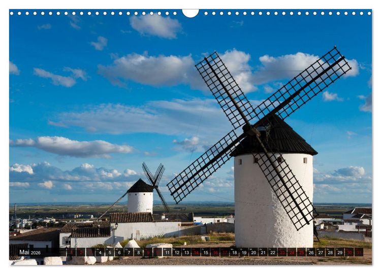 Produktbild: Windm&uuml;hlen in La Mancha (Wandkalender 2026 DIN A3 quer), CALVENDO Monatskalender