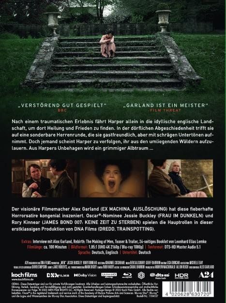 Produktbild: Men - Was dich sucht, wird dich finden - Mediabook - Cover A (4K Ultra HD) (+ Blu-ray)