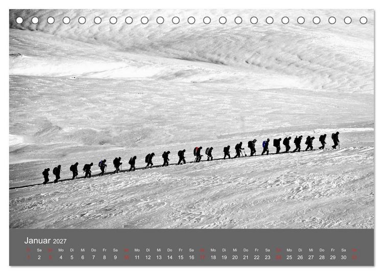 Produktbild: Bergsteigen - Extremsport am Limit (Tischkalender 2027 DIN A5 quer), CALVENDO Monatskalender