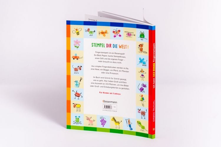 Produktbild: Ich kann 333 Dinge fingerstempeln. Das gro&szlig;e Fingerstempel-Buch f&uuml;r Kinder ab 5 Jahren
