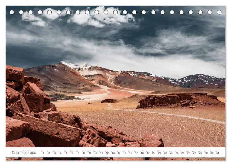 Produktbild: Chile - Die stille Kraft der Atacama (Tischkalender 2026 DIN A5 quer), CALVENDO Monatskalender