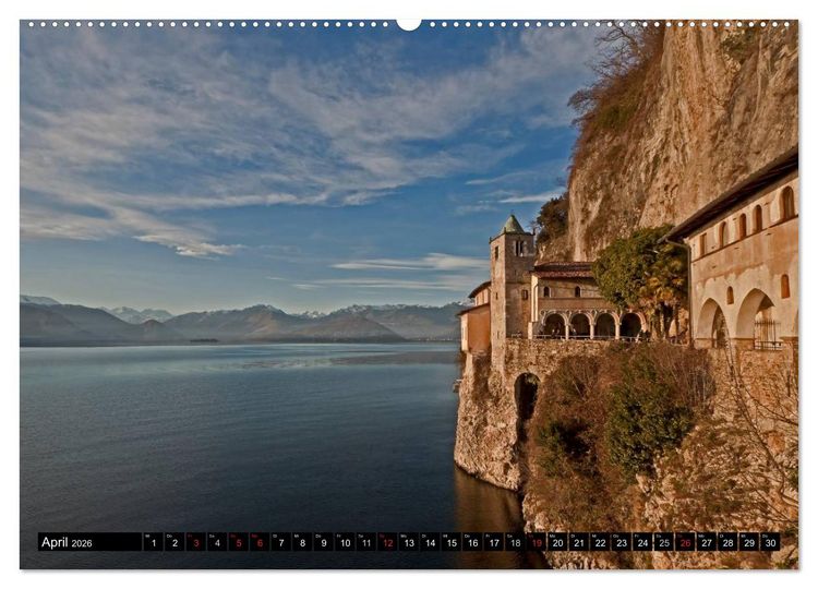Produktbild: Lago Maggiore - Der malerische See in Italien und der Schweiz (hochwertiger Premium Wandkalender 2026 DIN A2 quer), Kunstdruck in Hochglanz