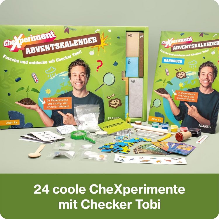 Produktbild: FRANZIS 67330 - CheXperiment Adventskalender Forsche und entdecke mit Checker Tobi!