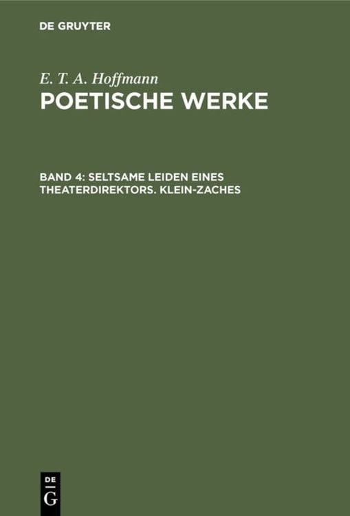 Produktbild: Seltsame Leiden eines Theaterdirektors. Klein-Zaches