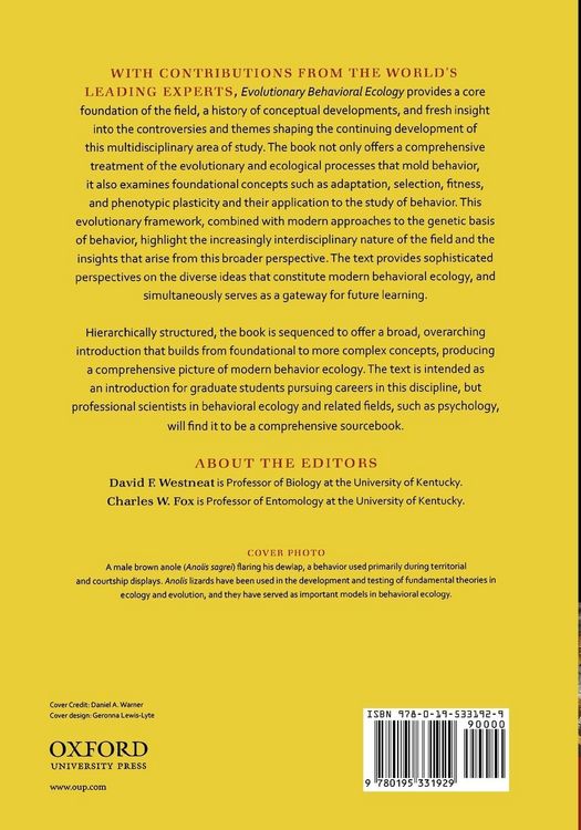 Produktbild: Evolutionary Behavioral Ecology