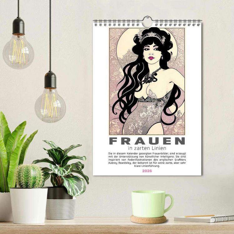 Produktbild: Frauen in zarten Linien (Wandkalender 2026 DIN A4 hoch), CALVENDO Monatskalender