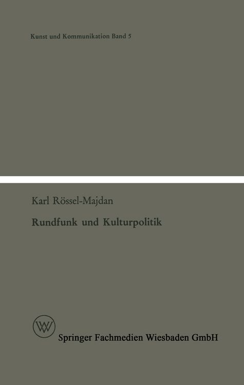 Produktbild: Rundfunk und Kulturpolitik