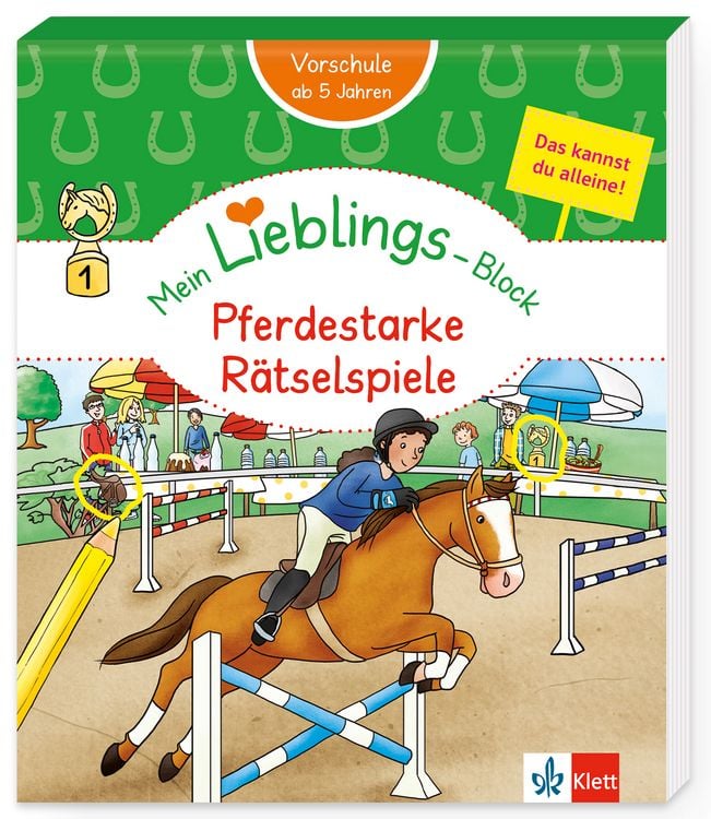 Produktbild: Klett Mein Lieblings-Block Pferdestarke Rätselspiele