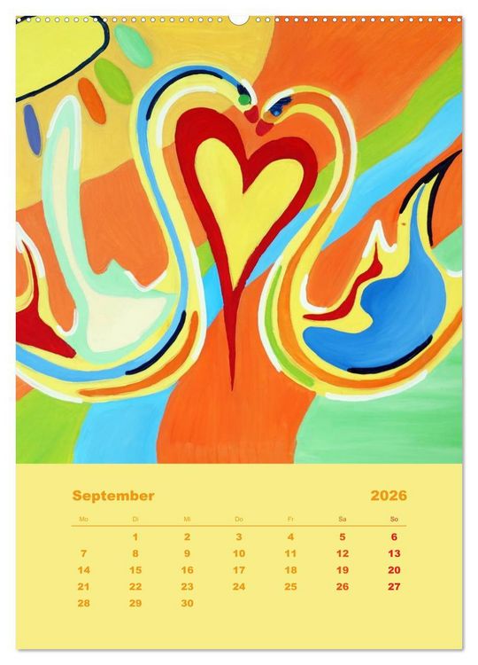 Produktbild: Licht ist bunt - Malerei in Acryl und Aqua &Ouml;l (hochwertiger Premium Wandkalender 2026 DIN A2 hoch), Kunstdruck in Hochglanz