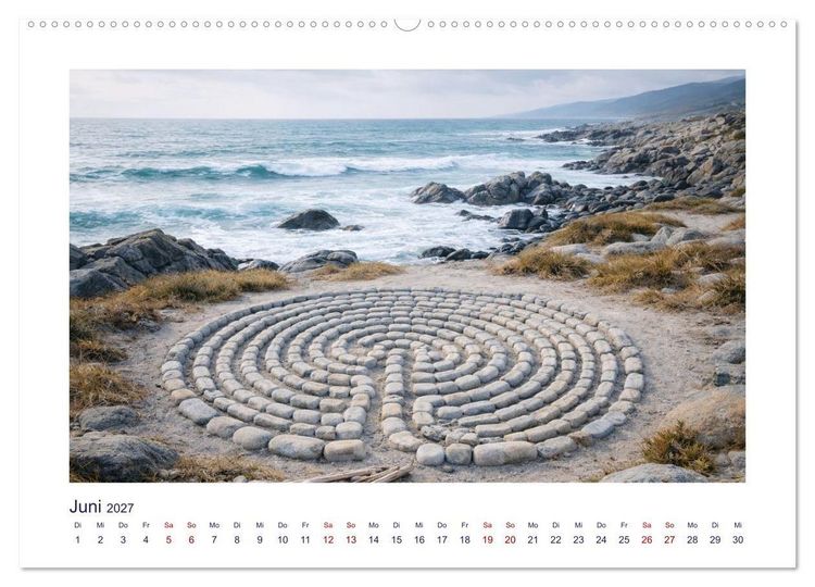 Produktbild: Mythologische Labyrinthe (hochwertiger Premium Wandkalender 2027 DIN A2 quer), Kunstdruck in Hochglanz
