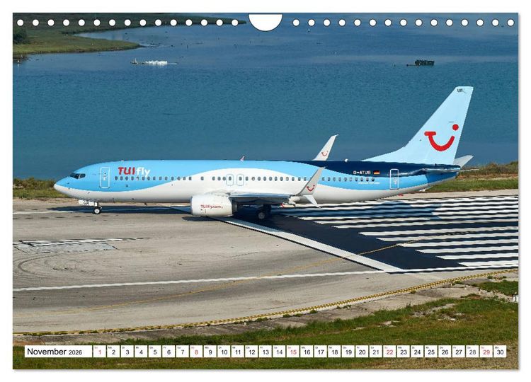 Produktbild: Flugzeuge auf Korfu (Wandkalender 2026 DIN A4 quer), CALVENDO Monatskalender
