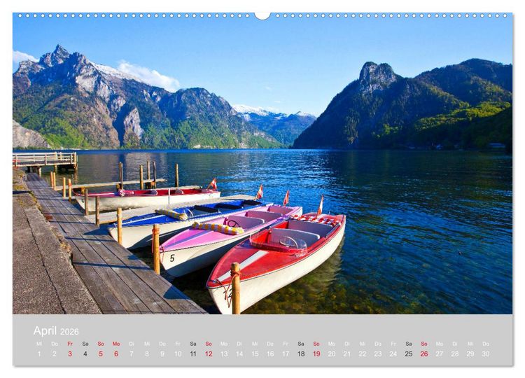 Produktbild: Am sch&ouml;nen Traunsee im Salzkammergut (Wandkalender 2026 DIN A2 quer), CALVENDO Monatskalender