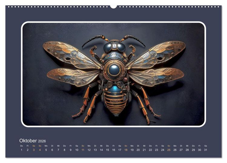 Produktbild: Roboterinsekten (hochwertiger Premium Wandkalender 2026 DIN A2 quer), Kunstdruck in Hochglanz