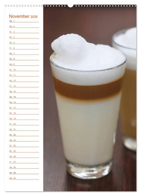 Produktbild: K&ouml;stliche Kaffeespezialit&auml;ten (Wandkalender 2026 DIN A2 hoch), CALVENDO Monatskalender