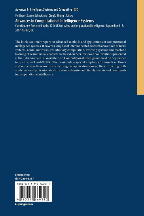 Produktbild: Advances in Computational Intelligence Systems